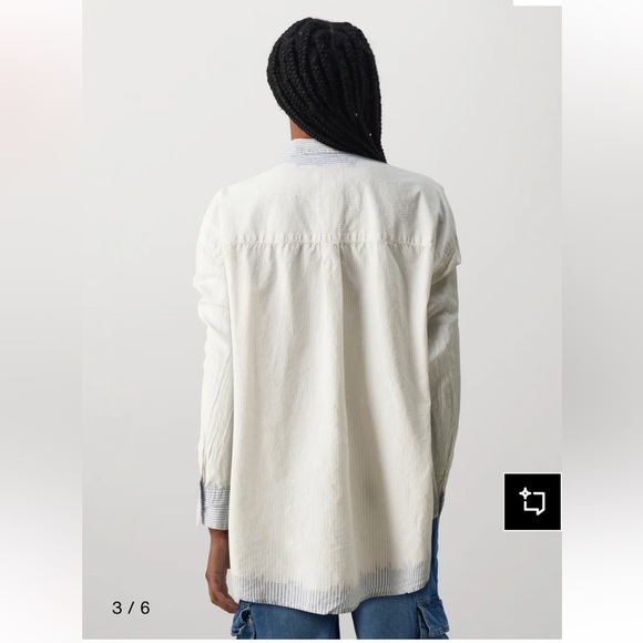 BDG Urban Outfitters
BLEACH STRIPE SADIE - Button-down blouse - ivory Sz XS NWT - Picture 3 of 15
